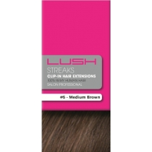 18" Clip In Human Hair 2 Piece Streaks #6 Medium Brown 18" Clip In Human Hair 2 Piece Streaks #6 Medium Brown